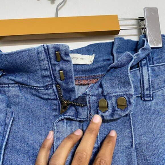 Pilcro and the Letterpress Denim Culottes Women's Wide-leg Cropped Size 4 - Picture 6 of 8